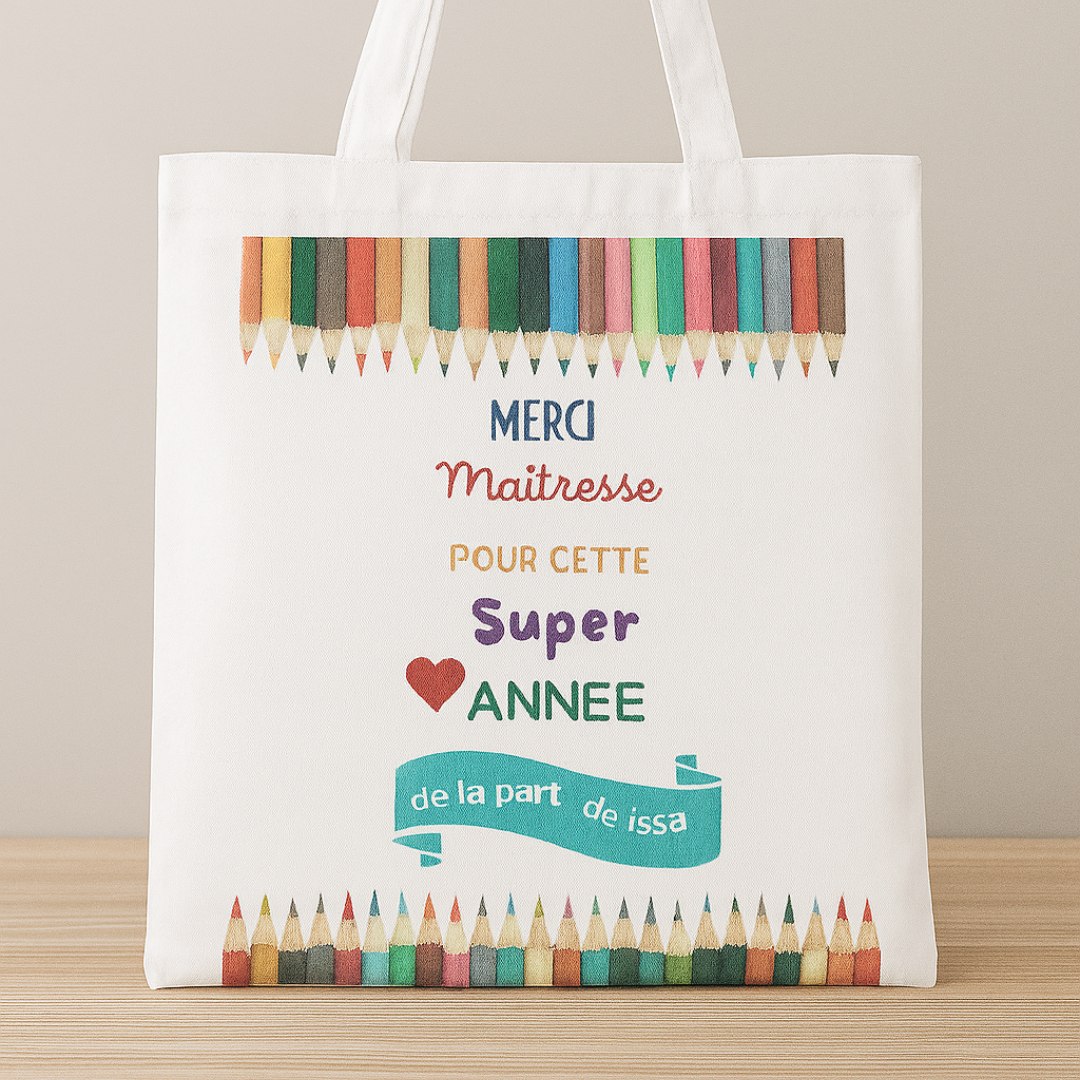Tote Bag Merci Maitresse